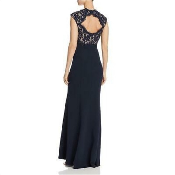 Eliza J Sleeveless Lace Bodice Trumpet Formal Gown - Picture 4 of 16